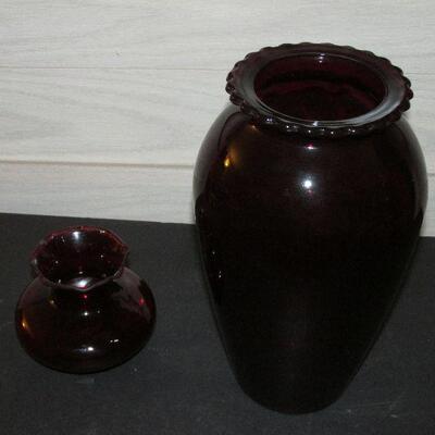 Lot 88- Anchor Hocking Royal Ruby Vases