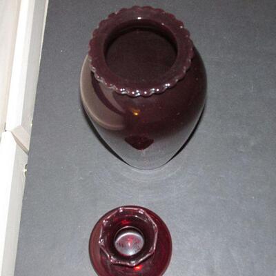 Lot 88- Anchor Hocking Royal Ruby Vases