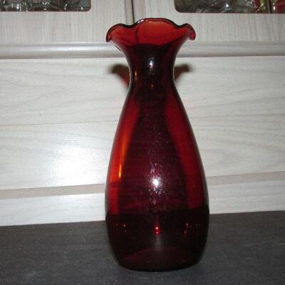 Lot 89- Anchor Hocking Royal Ruby Flared Vase
