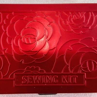 Mini Red Metal Sewing Kit