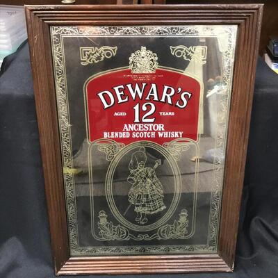 Dewars 12 Whiskey Promotional Bar Sign