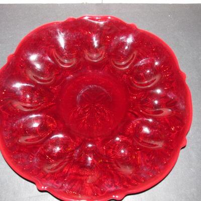 Lot 93- Mosser Inverted Thistle Relish Deviled Egg Plate