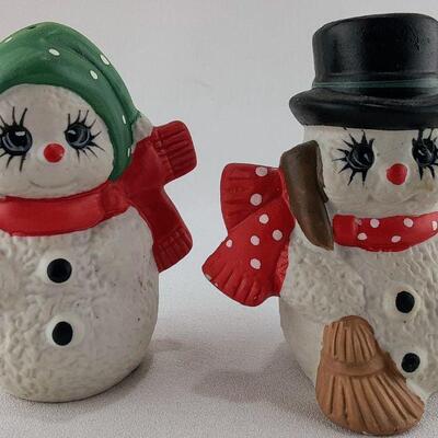 Ceramic Snowman Salt and Pepper