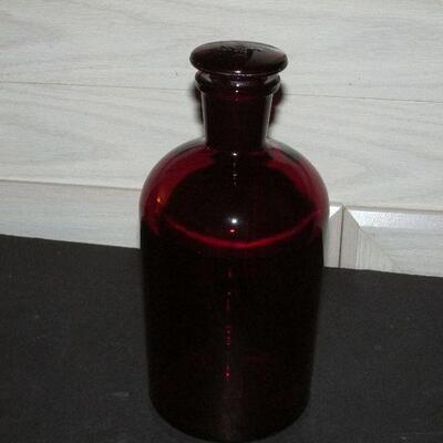 Lot 94- Pyrex Ruby Apothecary Bottle