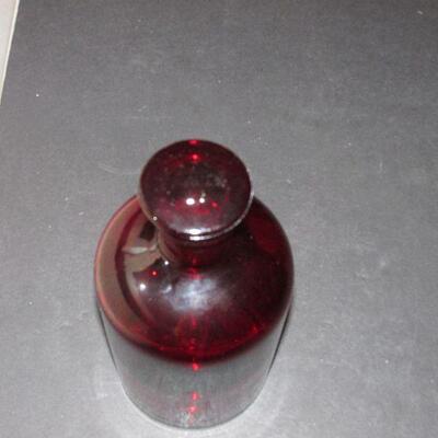 Lot 94- Pyrex Ruby Apothecary Bottle
