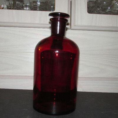 Lot 94- Pyrex Ruby Apothecary Bottle