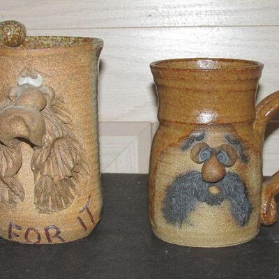 Lot 99- Funny Face Mugs