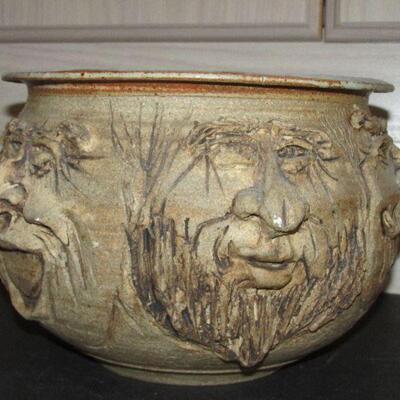 Lot 100- David L. Davis Funny Face Pot