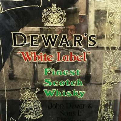 Dewarâ€™s White Label Whiskey Promotional Bar Sign