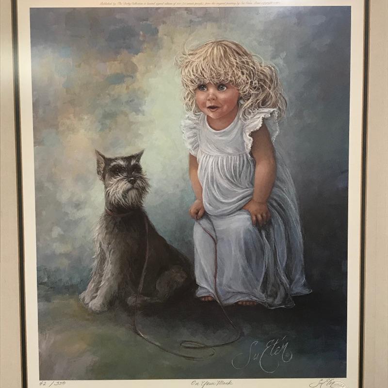 Rare 1985 "ON YOUR MARK" Limited Edition Lithograph By Sue Etem