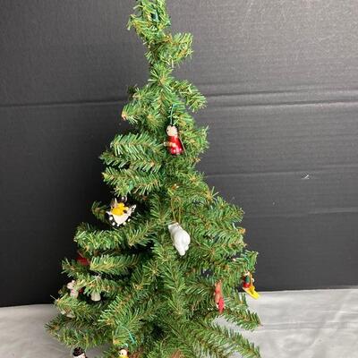 Lot #140 Miniature Christmas Tree with Miniature Ornaments 