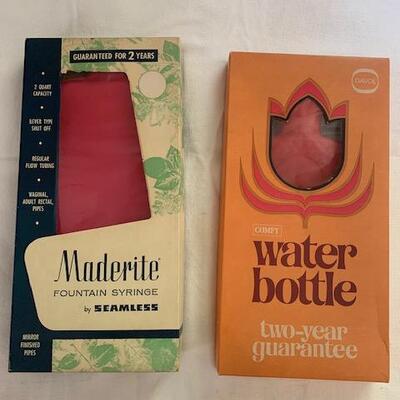 LOT 181 Vintage Hot Water Bottle and Fountain Syringe