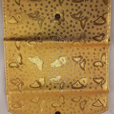Golden Butterfly Clutch Wallet