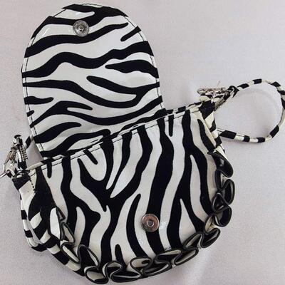 Yellow Flower Zebra Purse