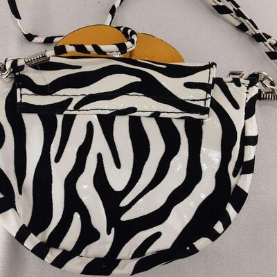 Yellow Flower Zebra Purse