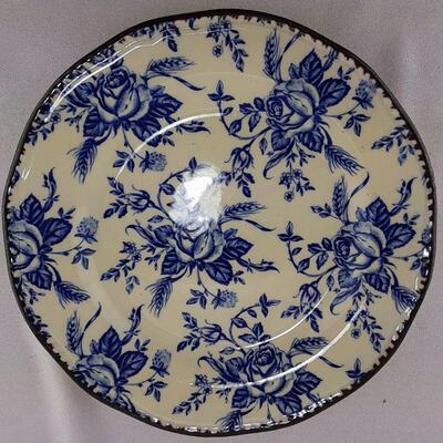 Blue Rose Salad Plate