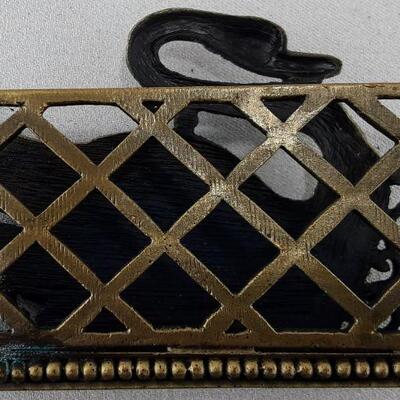 Metal Swan Card Holder