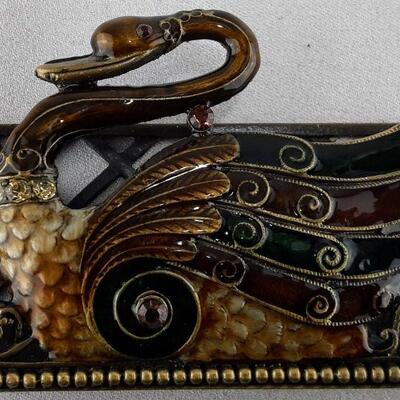 Metal Swan Card Holder