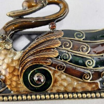 Metal Swan Card Holder