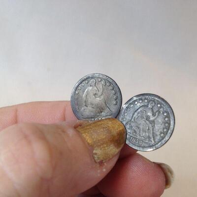 Two Liberty Seated Half Dimes
