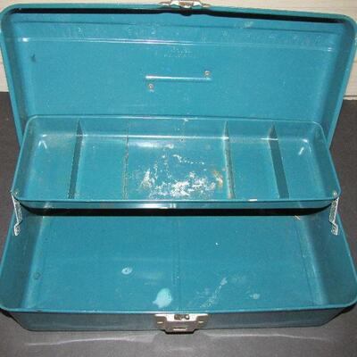Lot 129- Vintage Union Steel Tool Box/Tackle Box
