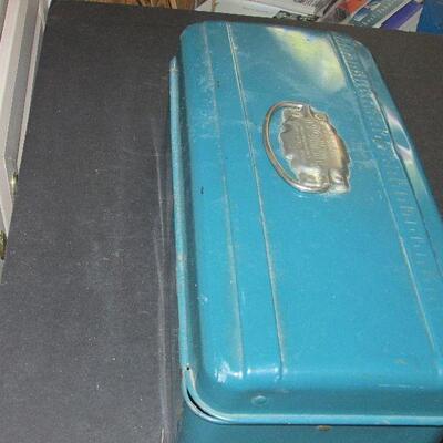 Lot 129- Vintage Union Steel Tool Box/Tackle Box