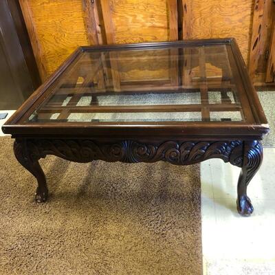 Lot 34 - Glass Top Coffee Table