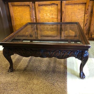 Lot 34 - Glass Top Coffee Table