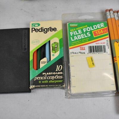 20+ pc Office/School Supplies. Paper, Labels, Cards, Envelopes, Pencils, etc.