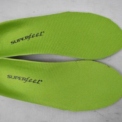 Superfeet Green Foot Support. Trimmed. See measurements (approx 9.5
