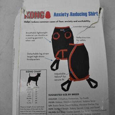 Kong Anxiety Reducing Shirt for Medium-Large Dogs. Black/Red