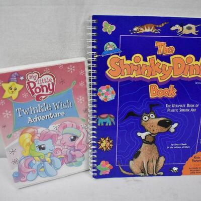 4 pc Kids Activities: 2 Craft Kits, Shrinky Dinks Book, MLP DVD