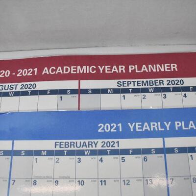 2 At-a-Glance Year Planners. Erasable Horizontal Calendars. 24