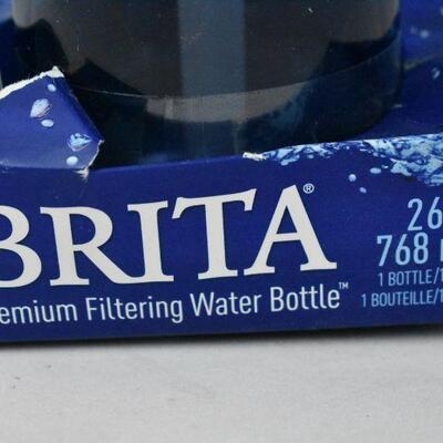 Brita Premium Filtering Water Bottle, 26 oz, Scuffs on bottle. Otherwise New