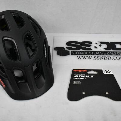 Mongoose Session Helmet, Ages 14+/Adult, Black. Small Scuffs