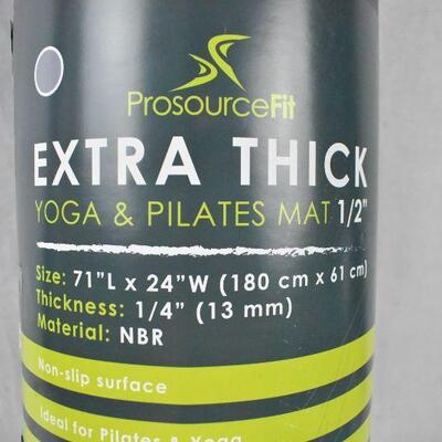 Extra Thick Yoga and Pilates Mat 1/2 inch - Grey. Slightly Dented in a few spots
