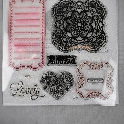 4 pc Stamp Sets by Close to my Heart: Hugs & Kisses, Love Ya! Sweet & Lovely