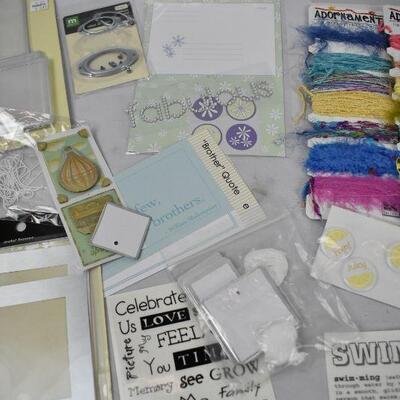 Misc Lot of Scrapbooking or Paper Crafting Embellishments, over 35 pieces