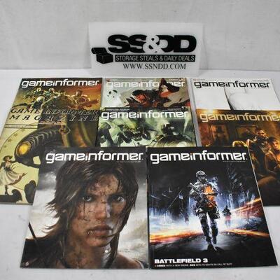 8 pc GameInformer Magazines, Issues 206, 208-213, 215