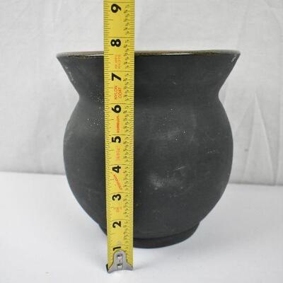 Pottery Planter/Vase, Gray, Handmade
