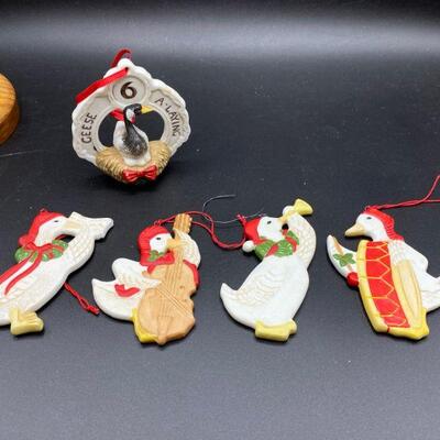 Christmas Geese Holiday Ornaments