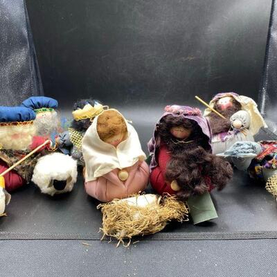 Stuffed Roly Poly Fabric Doll Nativity Scene from All Cooped Up