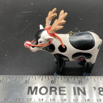 Wanna Be Reindeer Cow Ornament