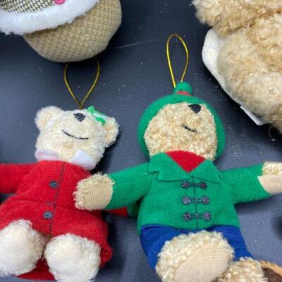 Teddy Bear Christmas Ornament Lot