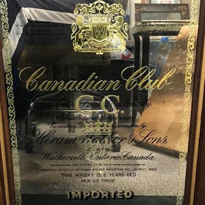 Canadian Club Whiskey Promotional Bar Sign