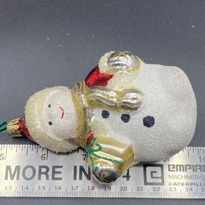 Blown Glass Snowman Ornament