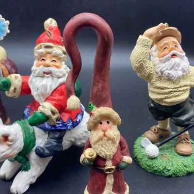 Santa Claus Figurine Ornament Lot