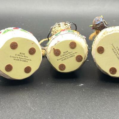 Set of 3 Jim Shore Snowman Figurine Ornaments