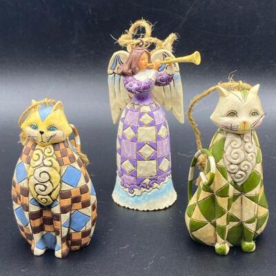 Patchwork Cats and a Jim Shore Angel