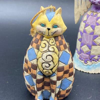 Patchwork Cats and a Jim Shore Angel
